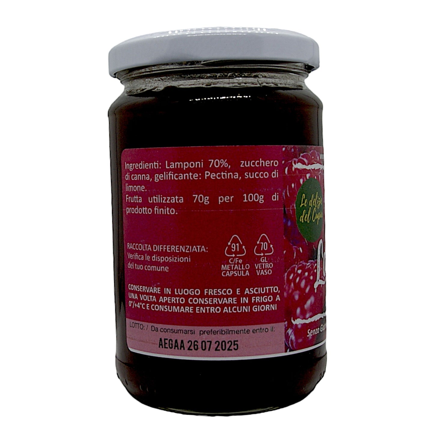 Confettura Extra di Lamponi 320g